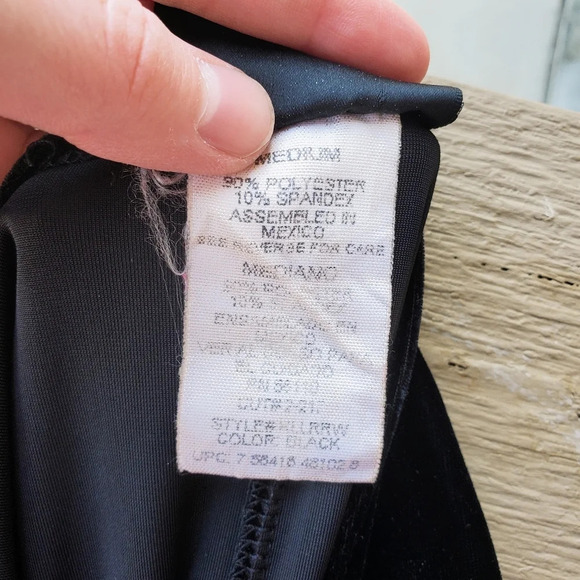 90's Slinky Kathie Lee Collection Velvet Dress w/ Rose Embellishment Size Medium - Picture 6 of 13